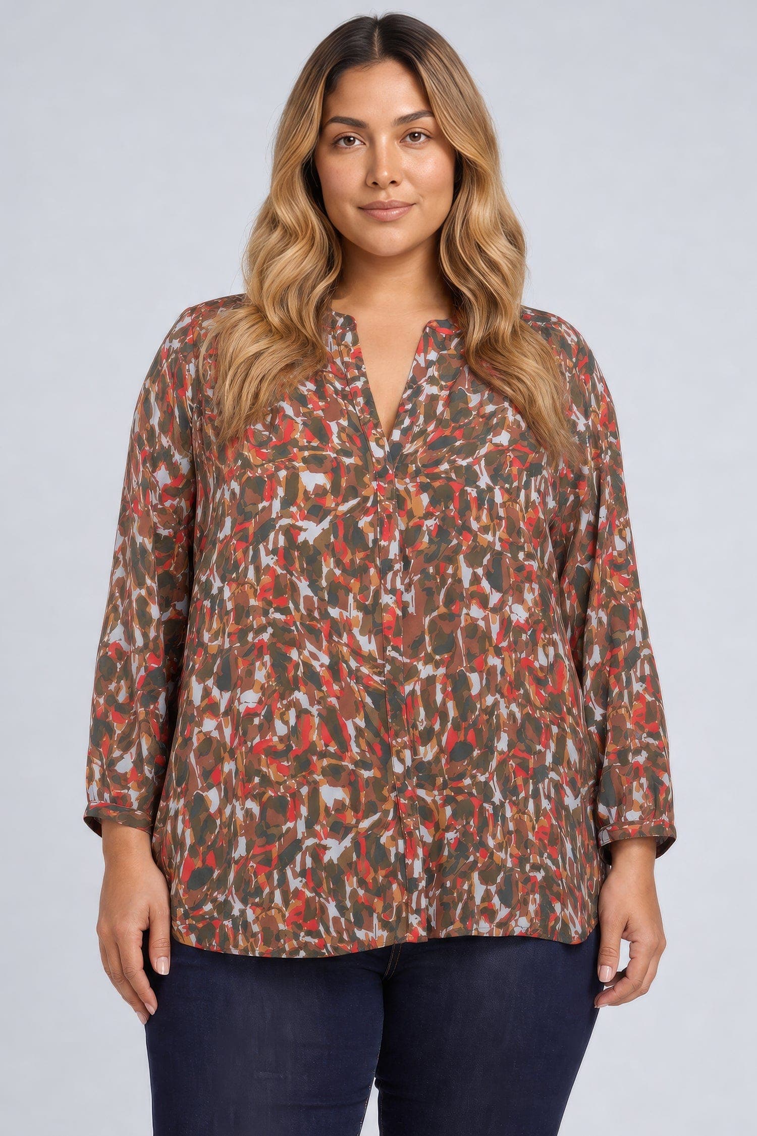 Pintuck Blouse in Plus Size