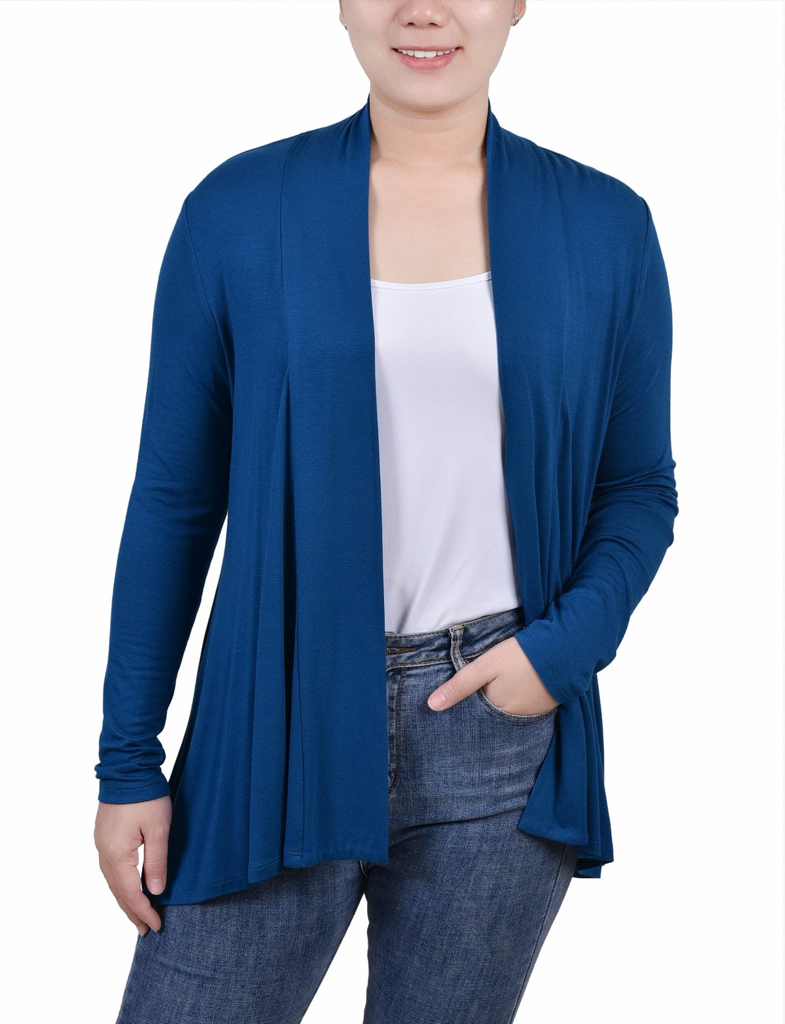 Solid 3/4 Sleeve Cardigan