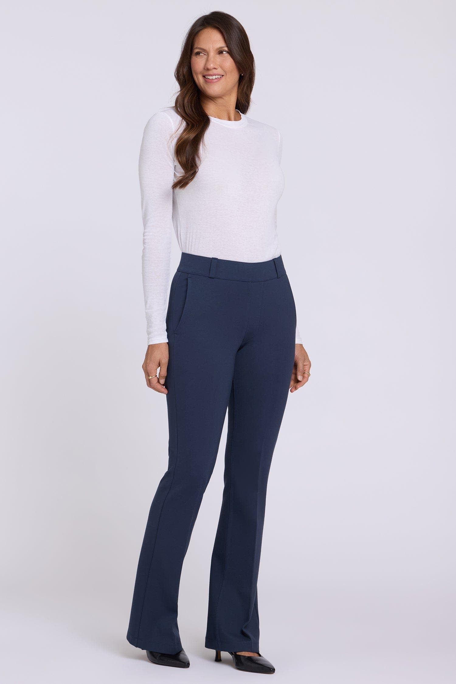 Pull-on Flared Trouser Pants
