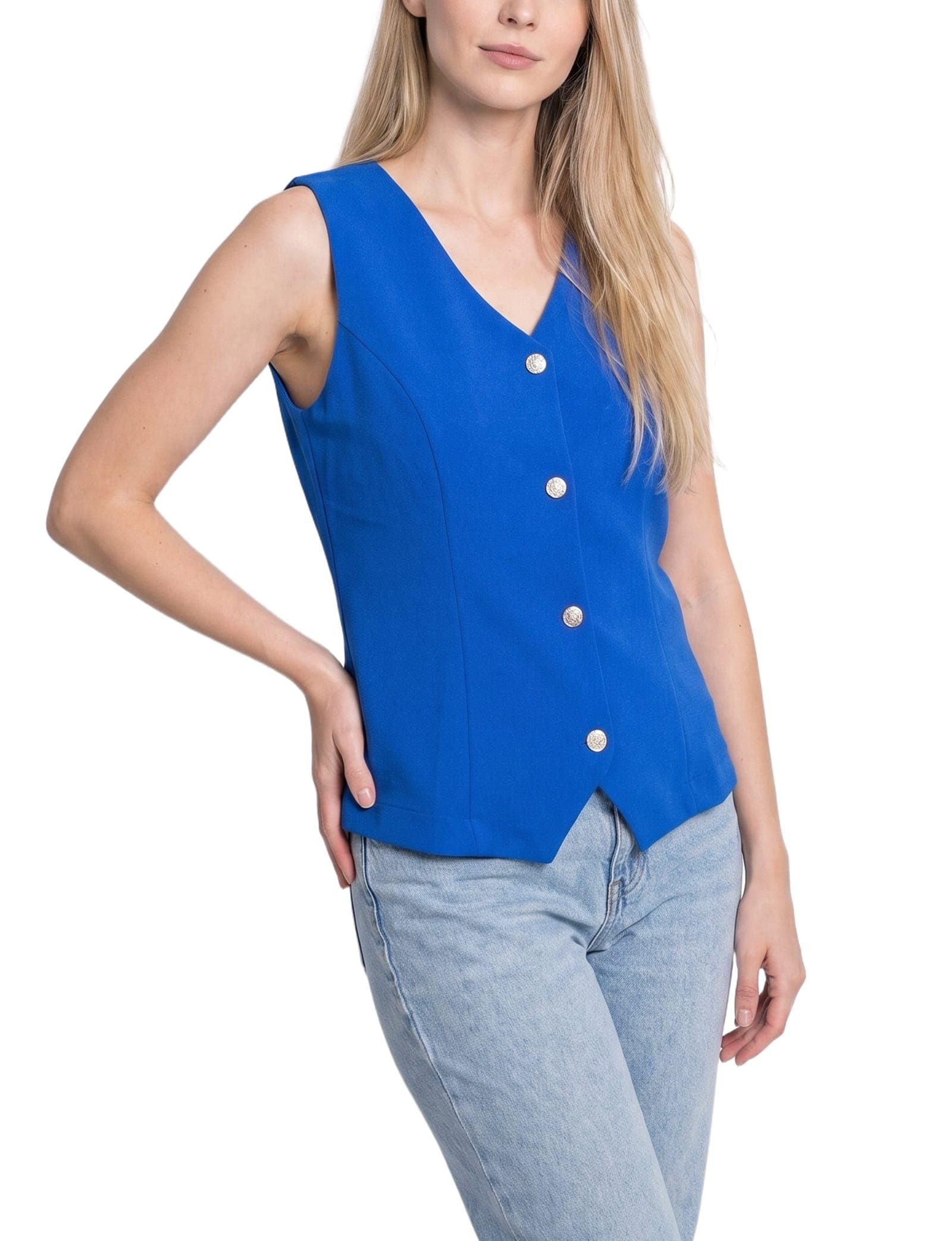 Sleeveless V-Neck Vest