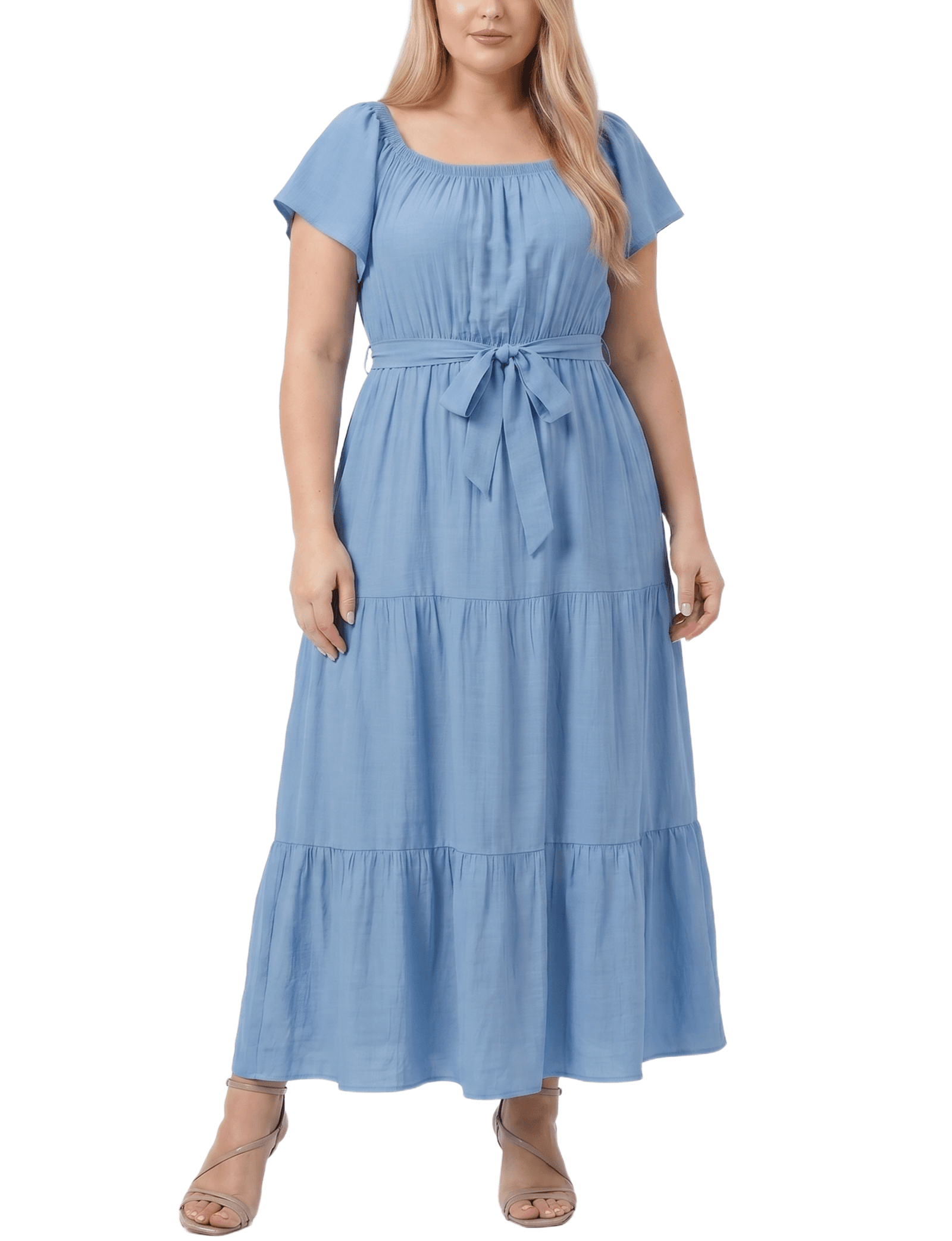 Plus Size Off-the-Shoulder Maxi Dress
