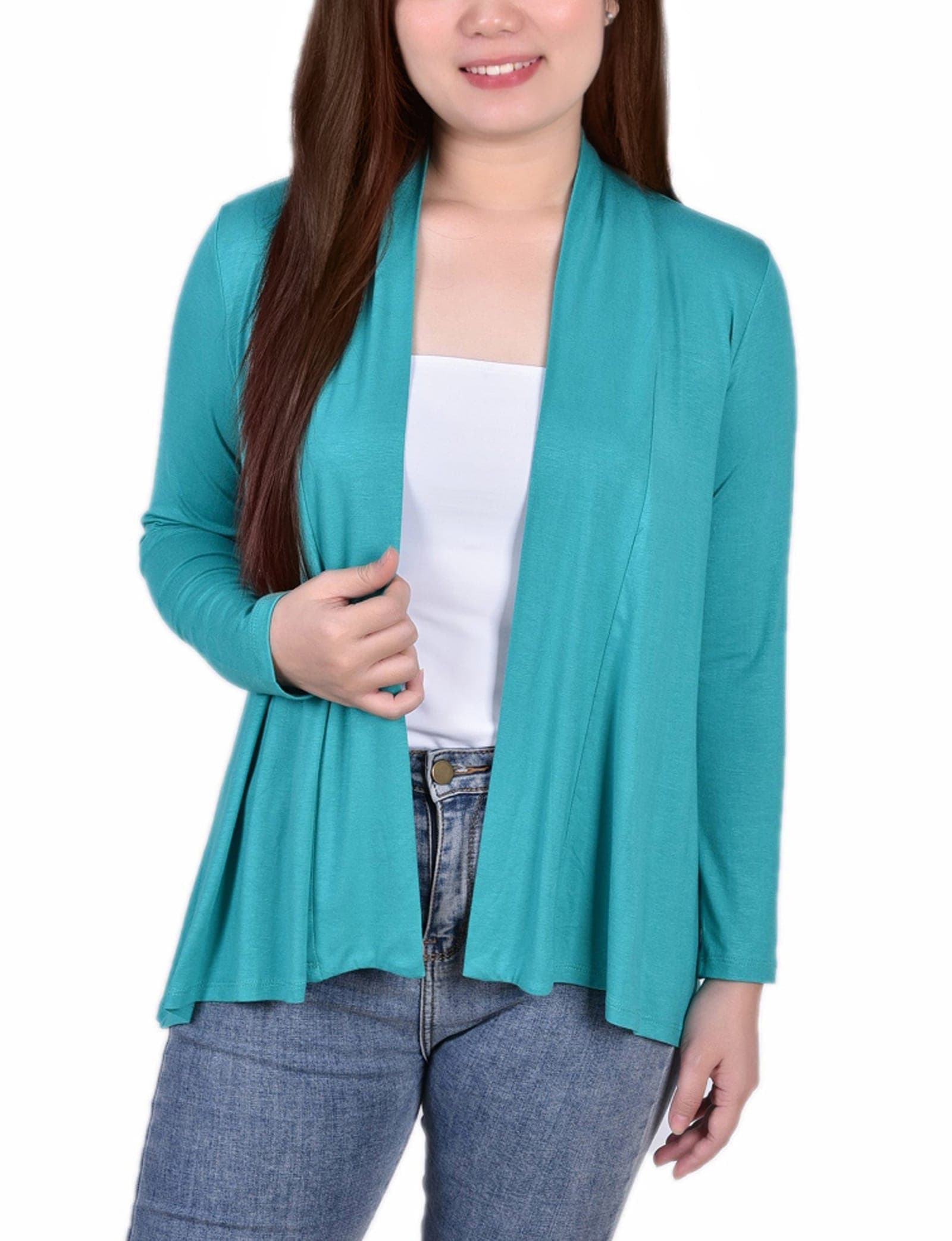Solid 3/4 Sleeve Cardigan
