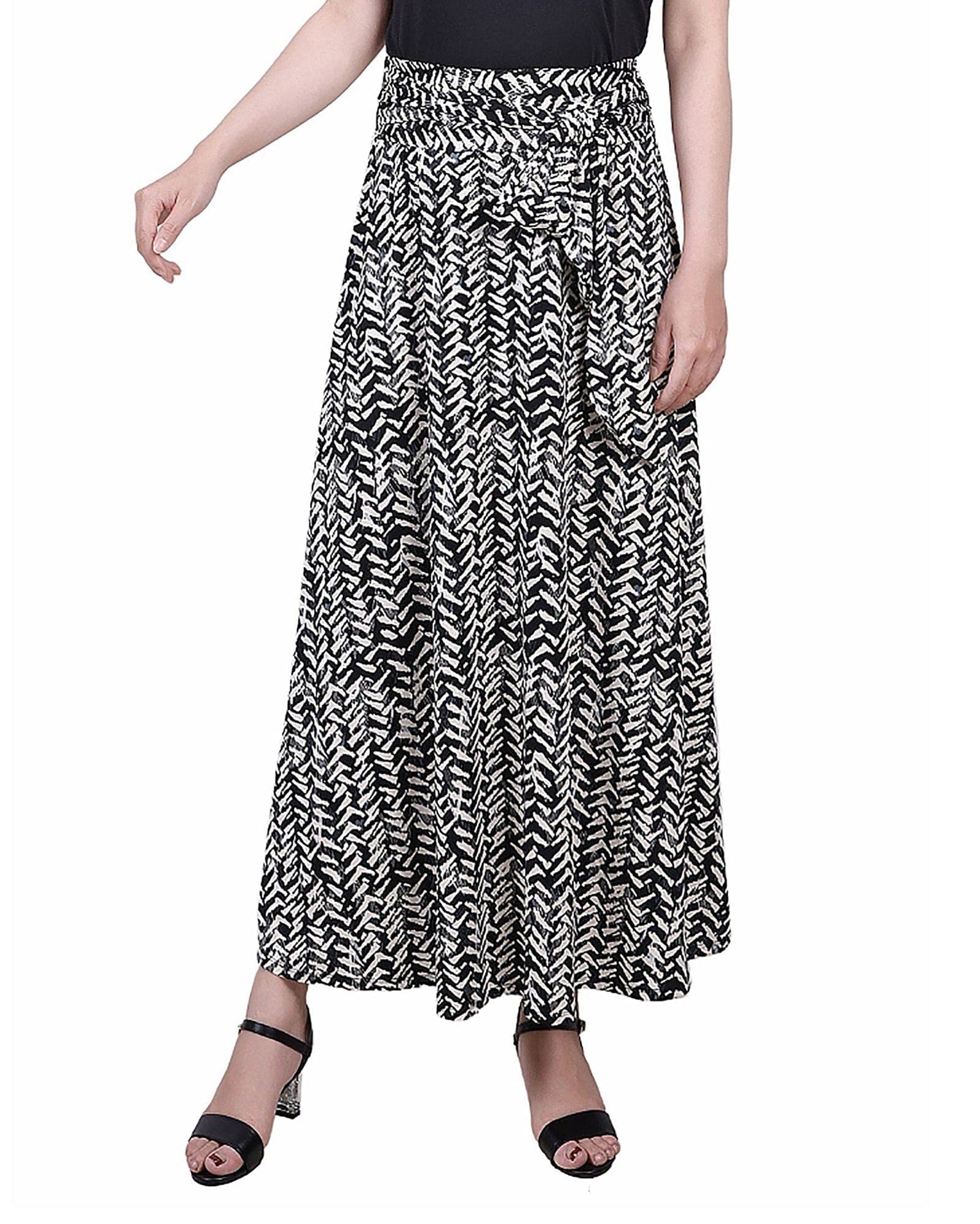 Maxi Skirt with Sash Waist Tie