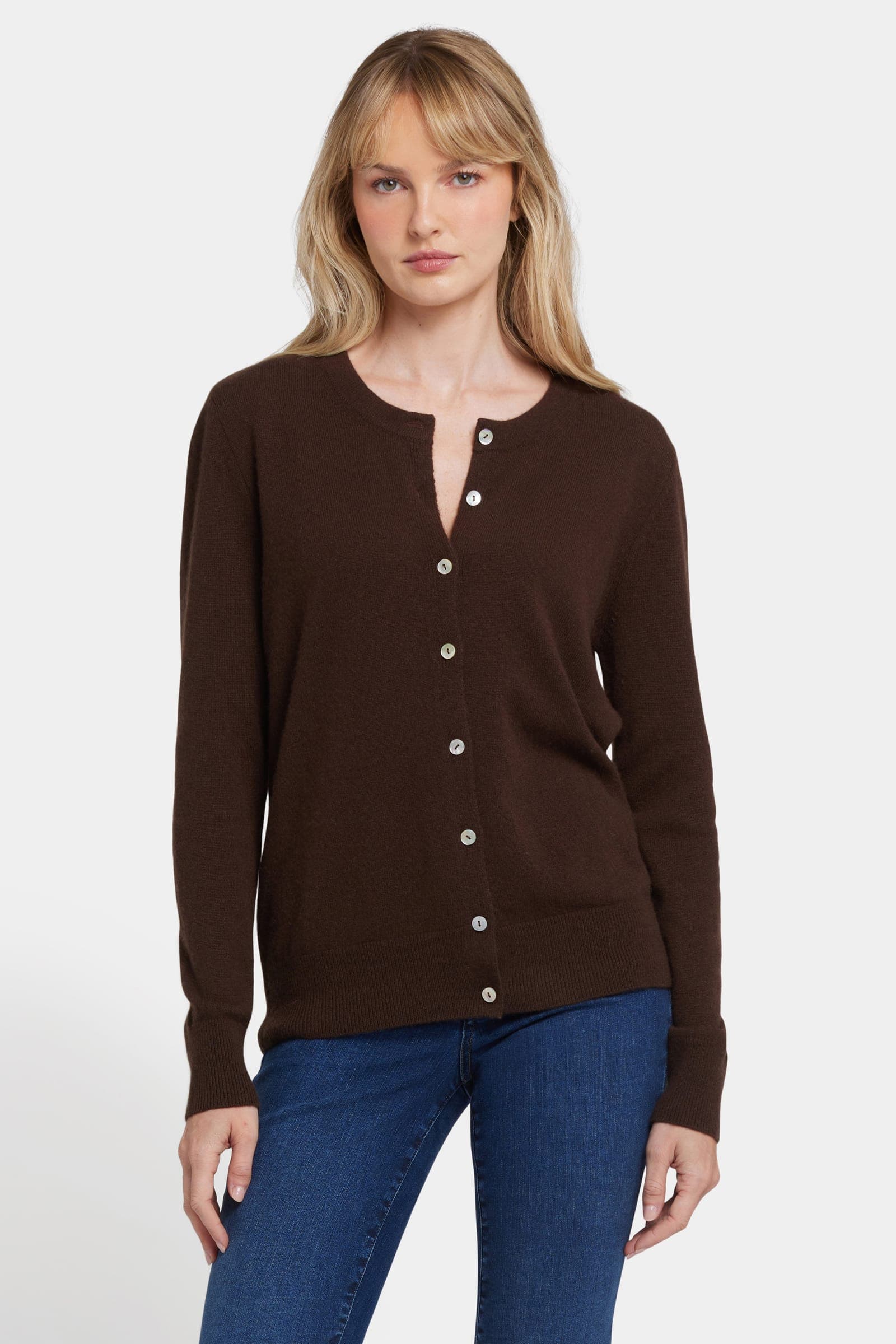 Cashmere Crewneck Cardigan
