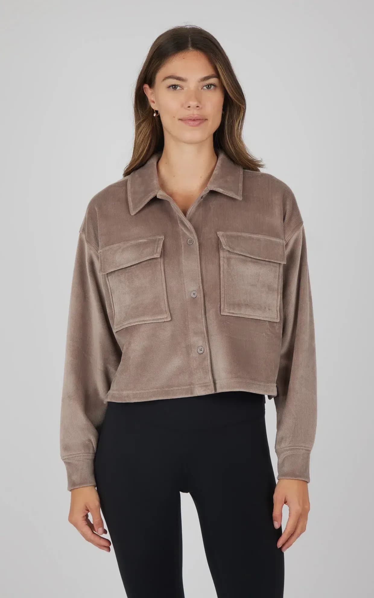 Cropped Btn Frt Jacket