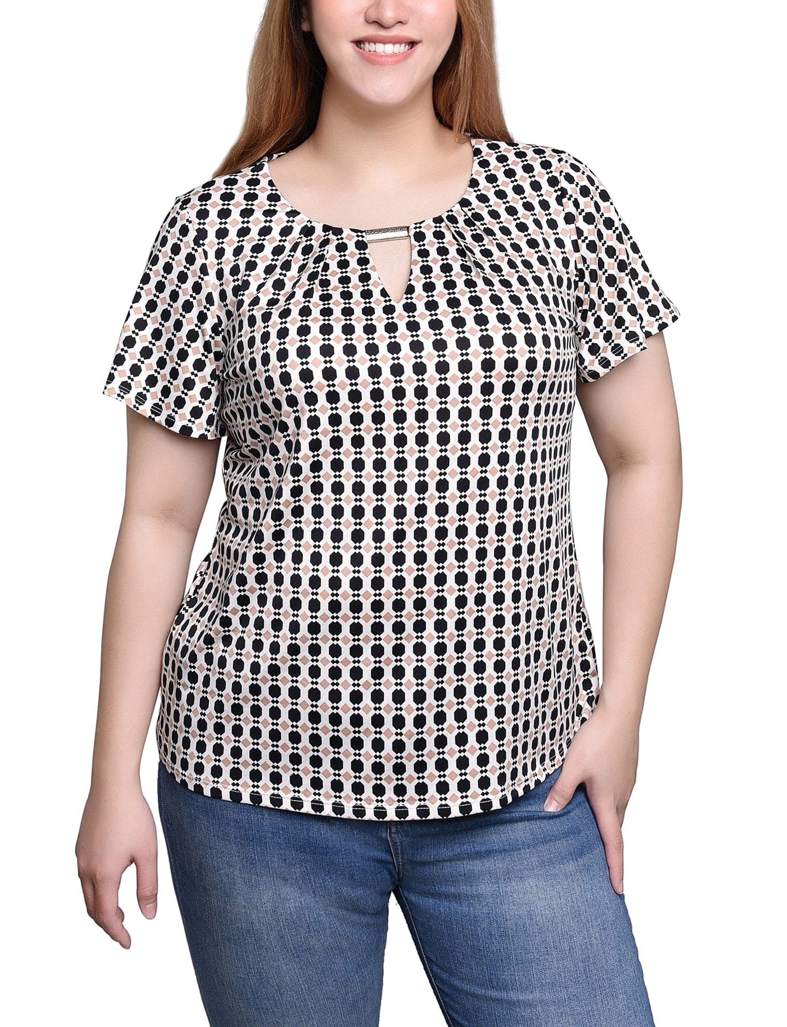 Short Sleeve Top with Hardware