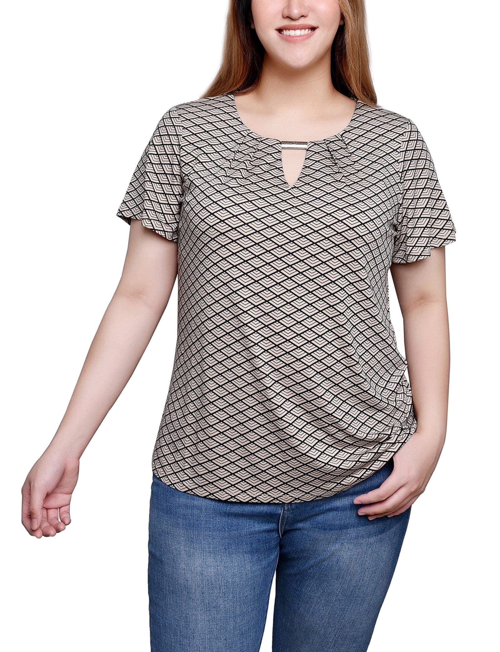 Short Sleeve Top with Hardware
