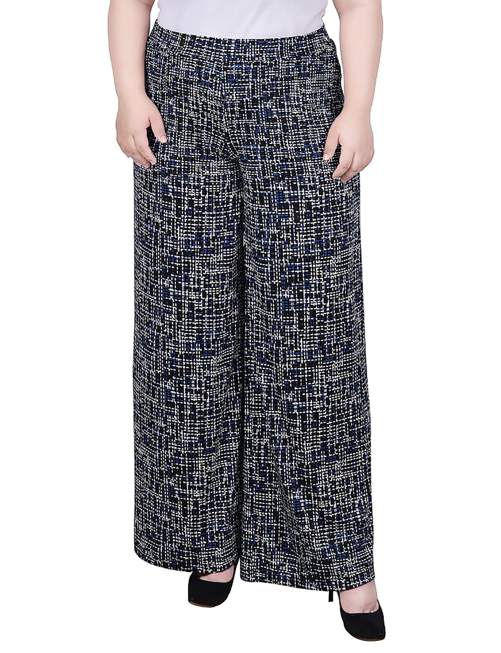 Plus Size Wide Leg Pull on Pant