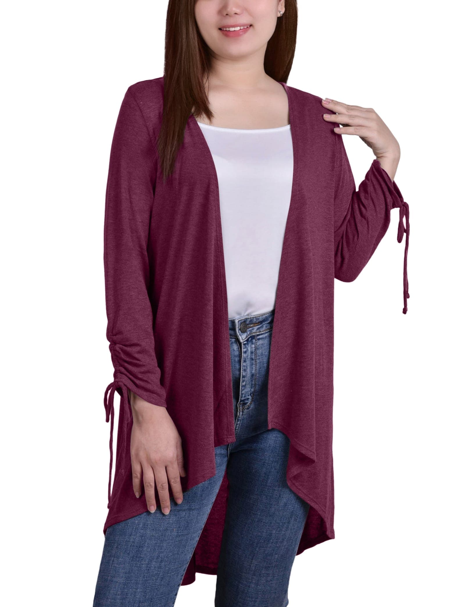 Long Sleeve Hi Lo Hem Cardigan