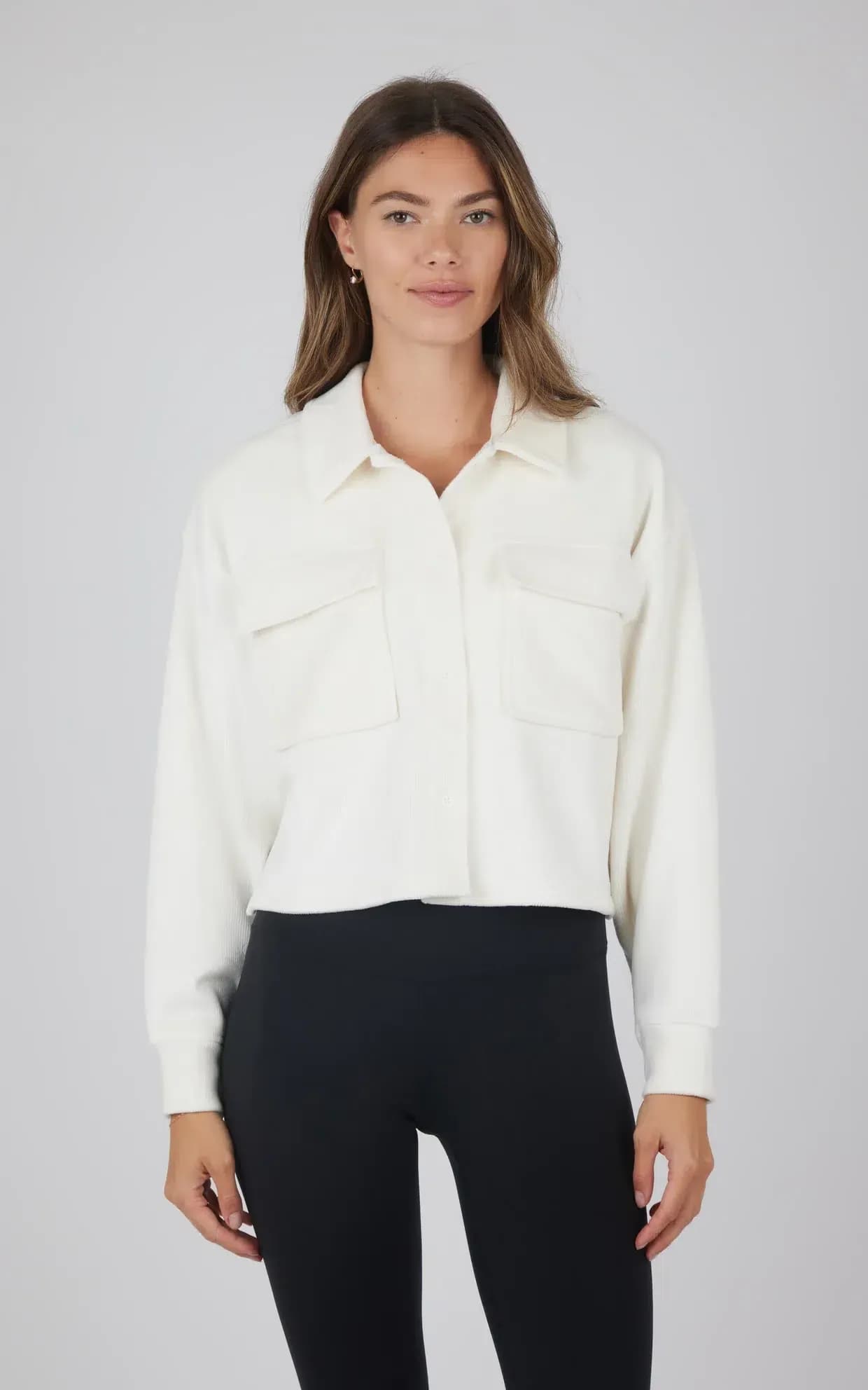 Cropped Btn Frt Jacket