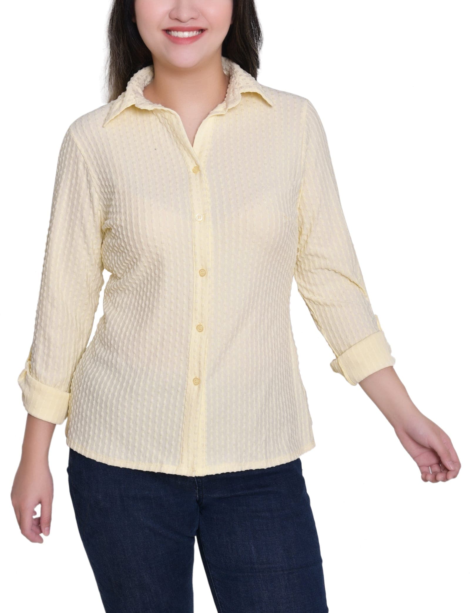 Long Sleeve Textured Knit Top