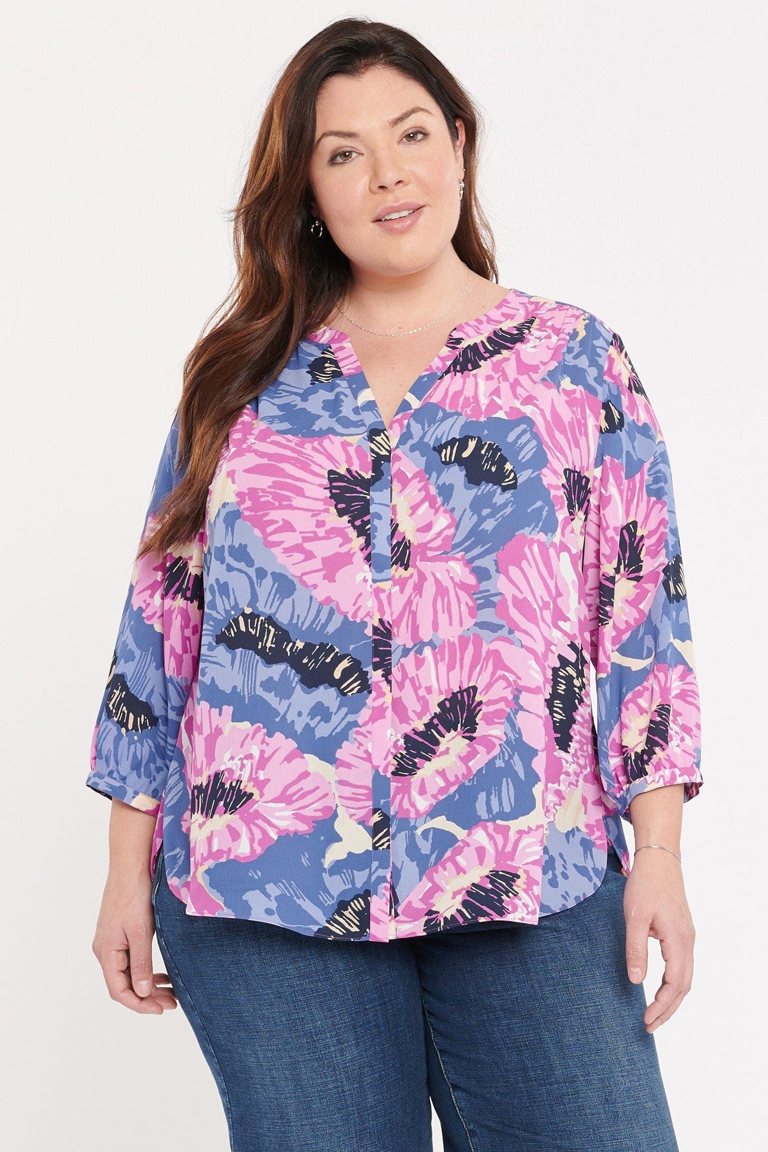 Pintuck Blouse in Plus Size