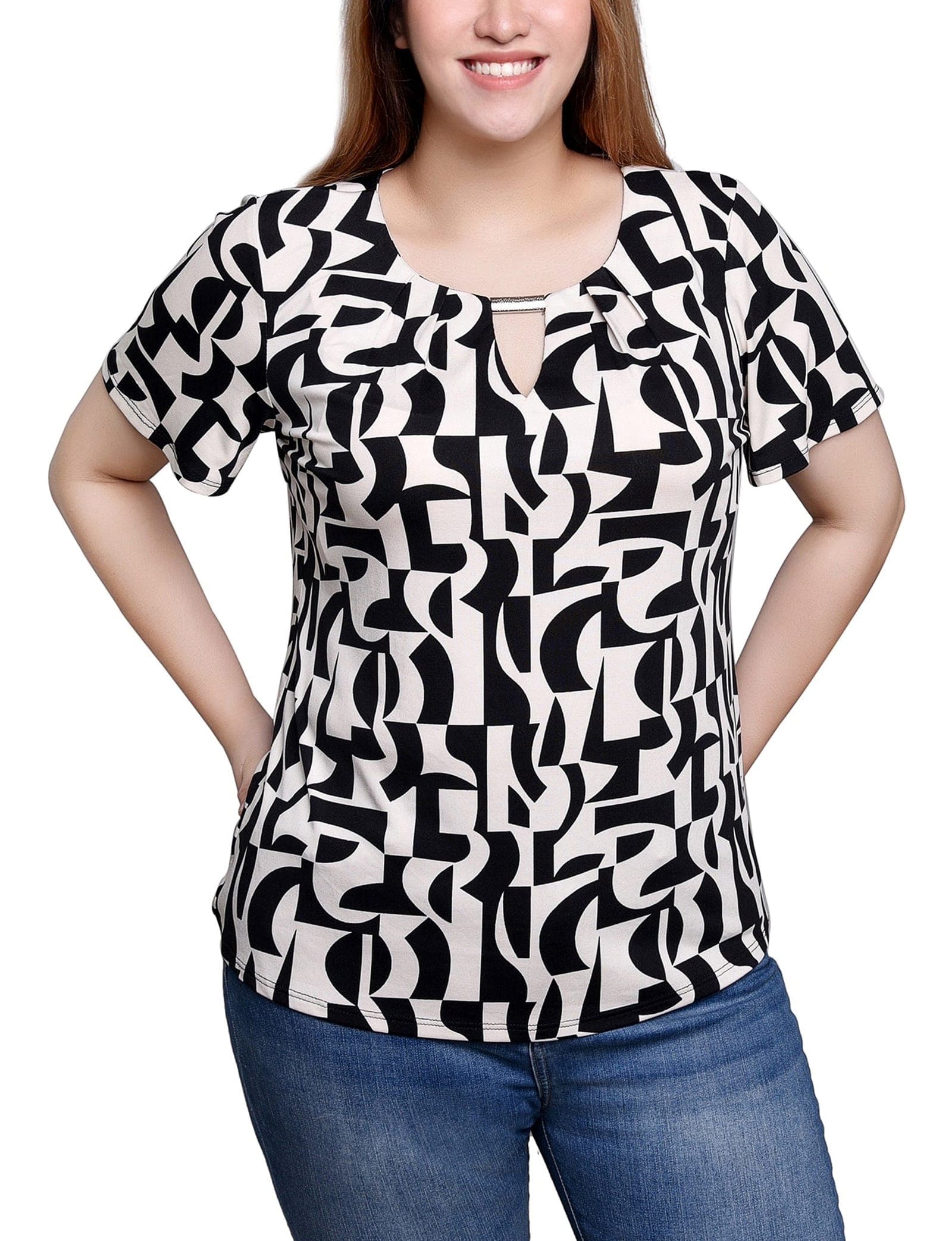 Short Sleeve Top with Hardware