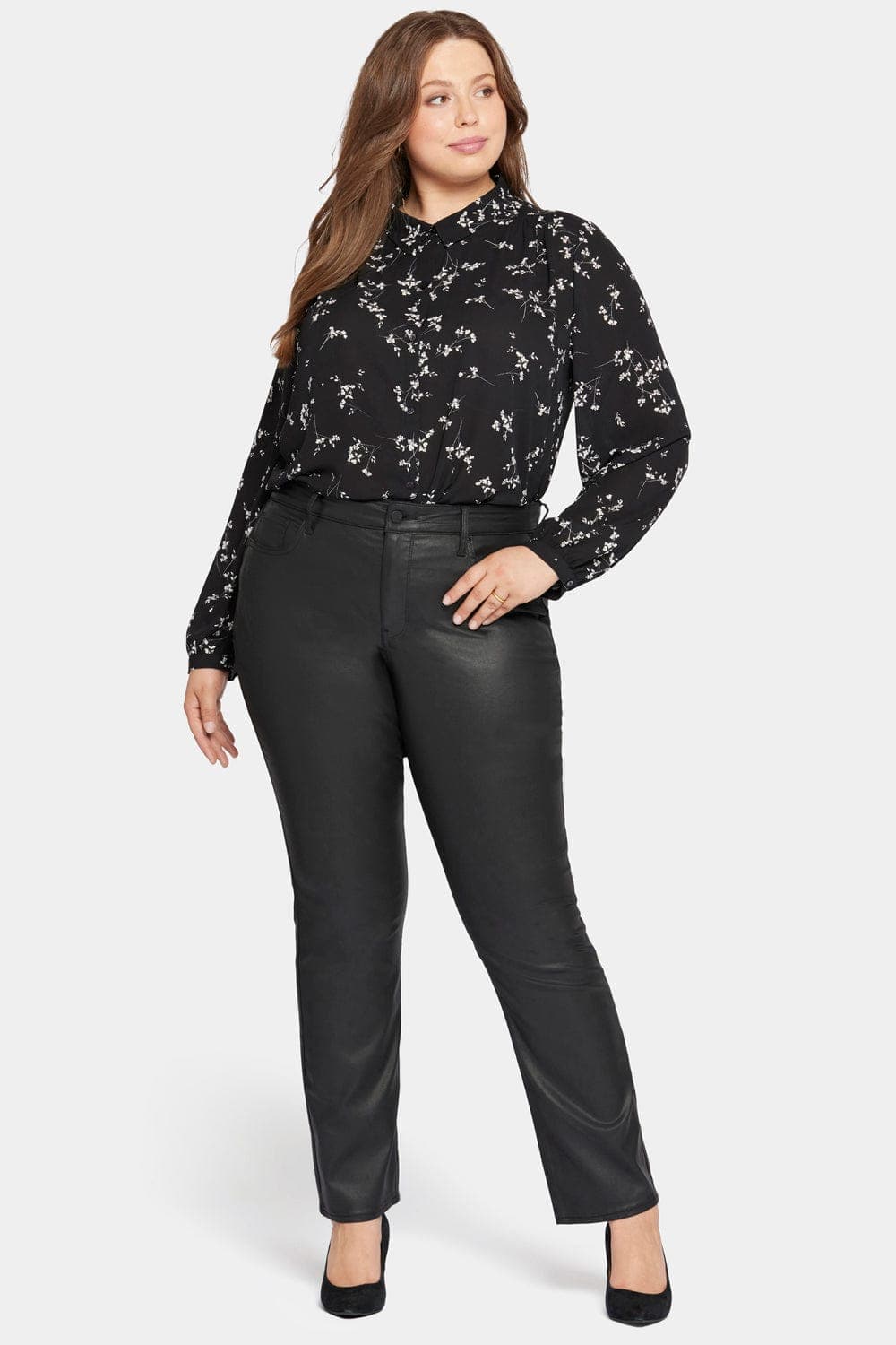 Coated Marilyn Straight Jeans in Plus Size