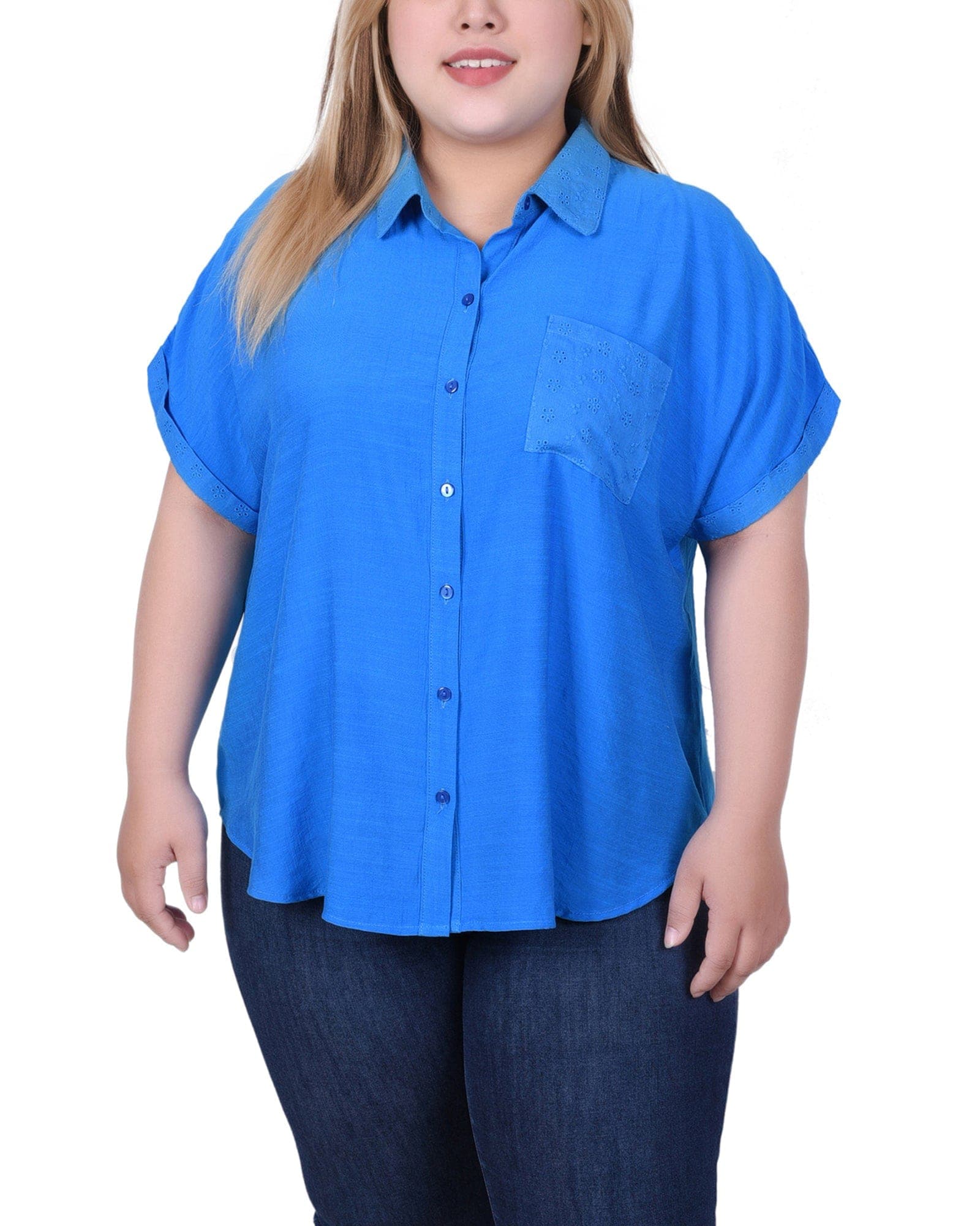 Short Extended Sleeve Blouse