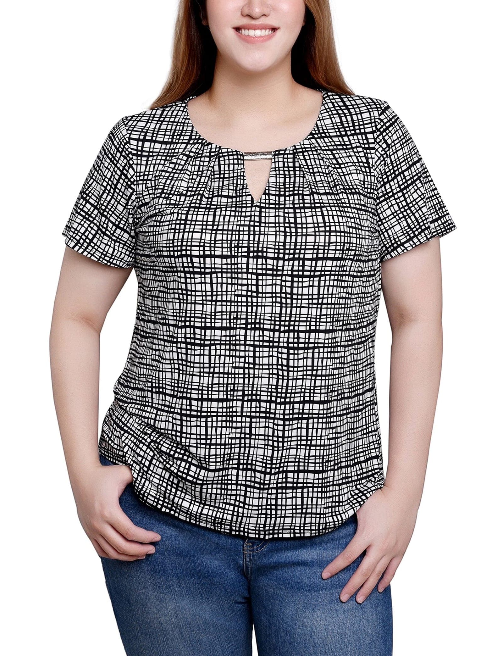 Short Sleeve Top with Hardware