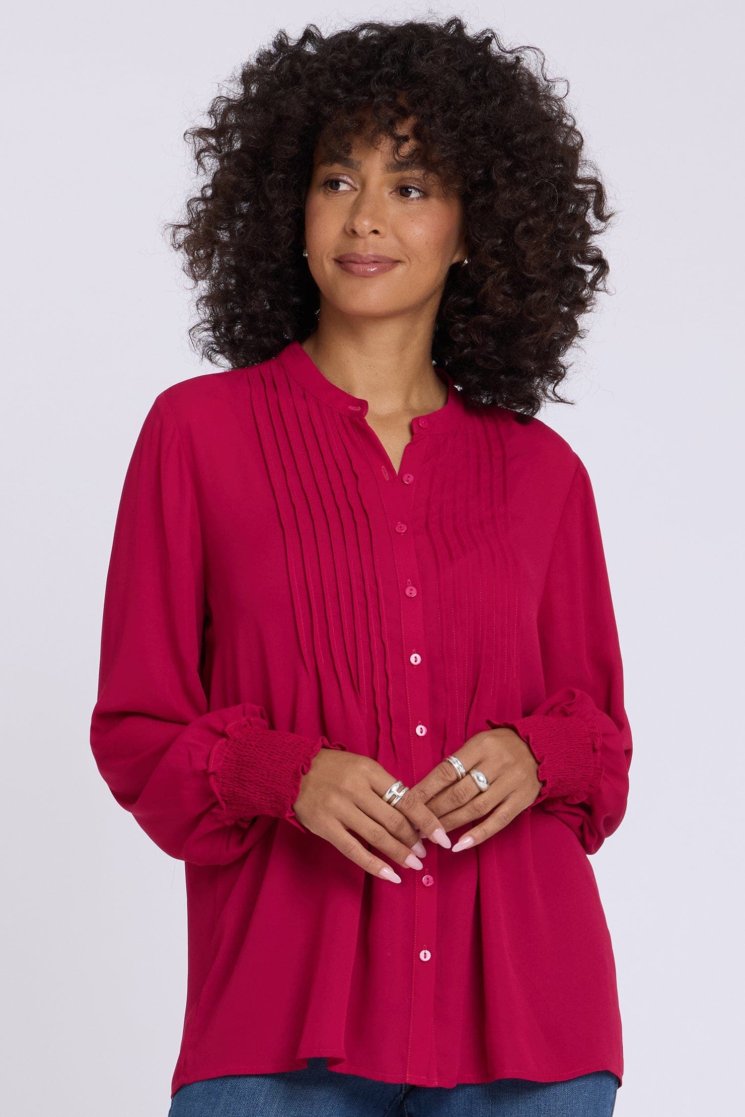 Pleated Peasant Blouse