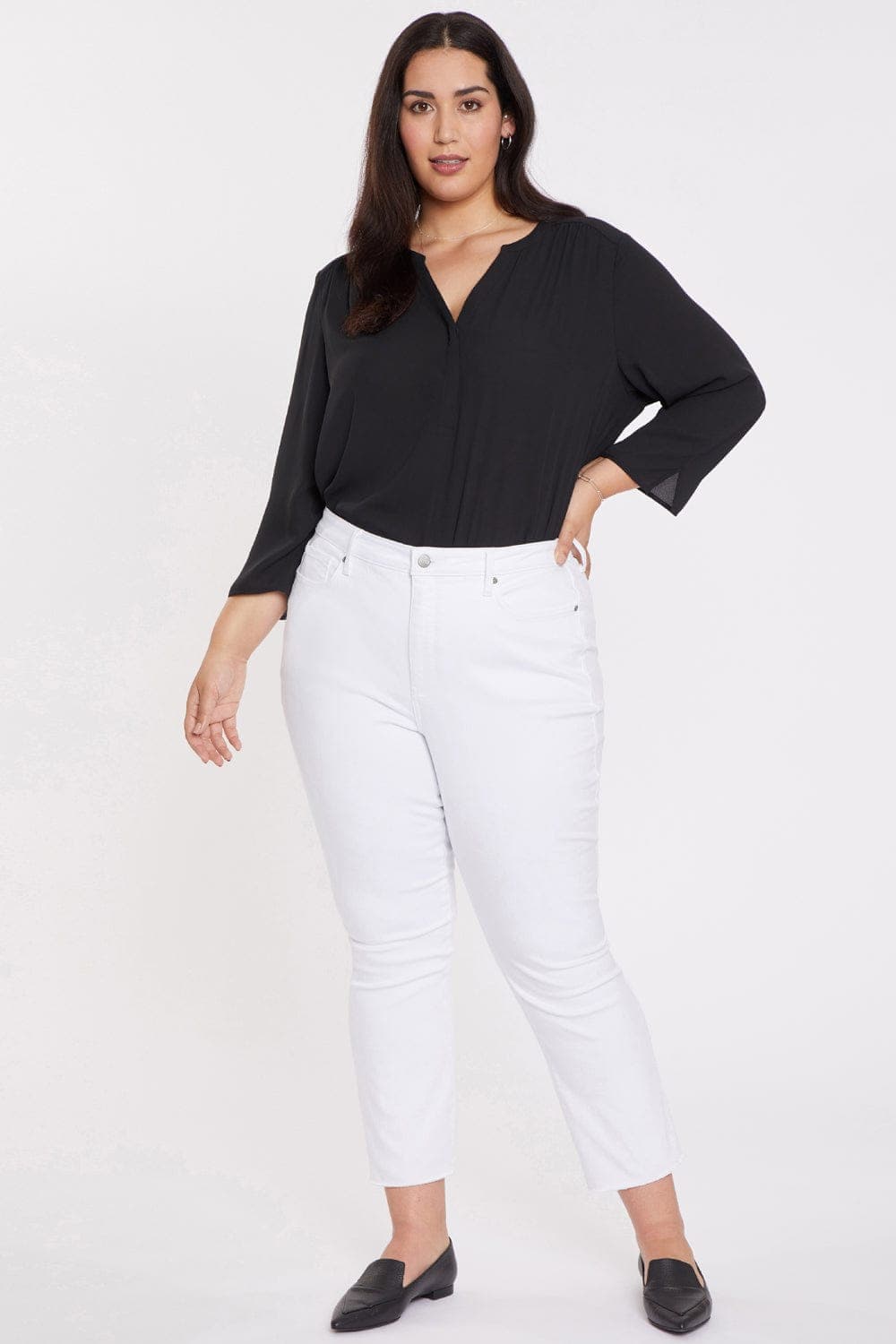 Slim Bootcut Ankle Jeans in Plus Size