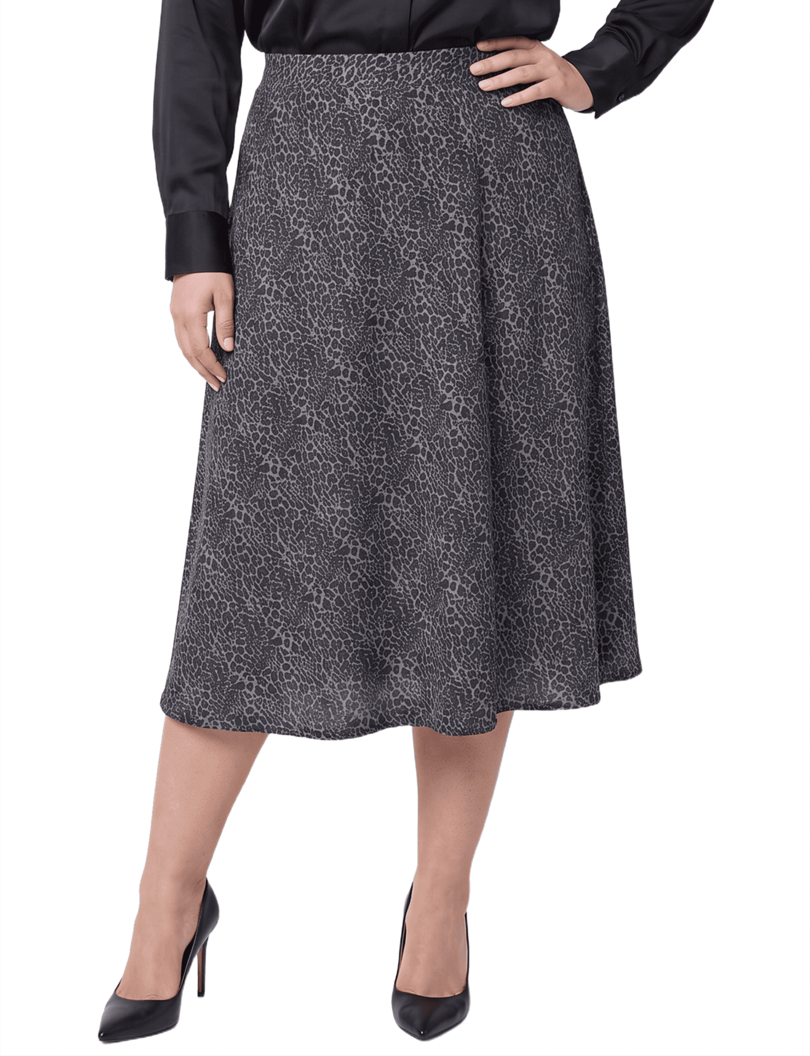 Plus Size Hacci a Line Skirt