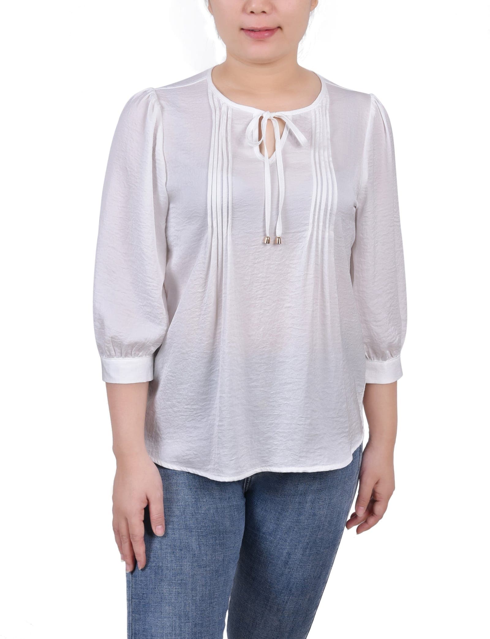 Elbow Sleeve Satin Blouse