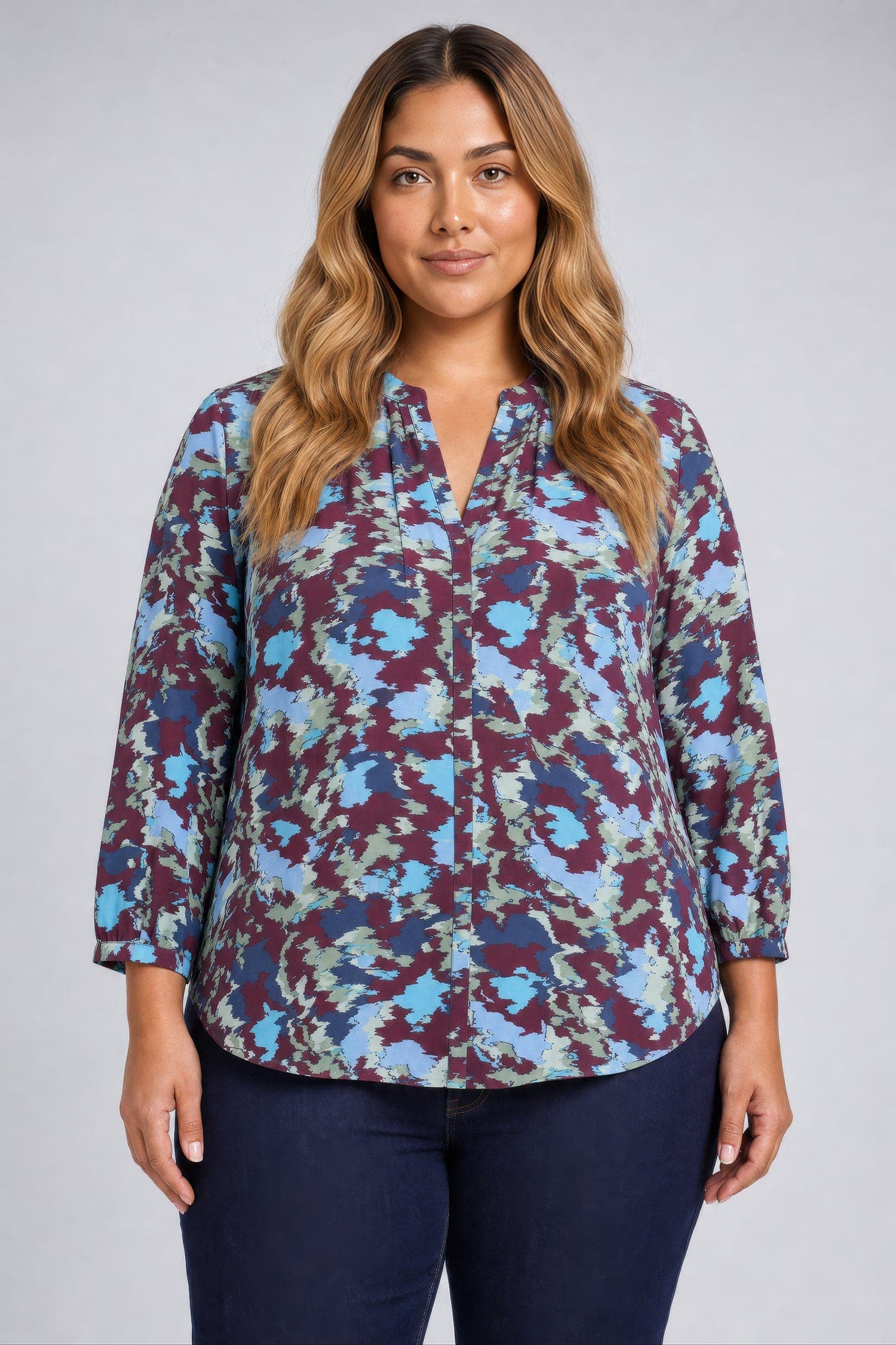 Pintuck Blouse in Plus Size