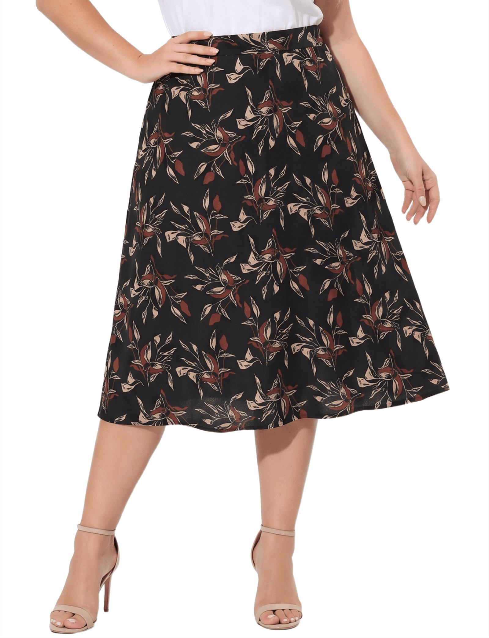 Plus Size Hacci a Line Skirt