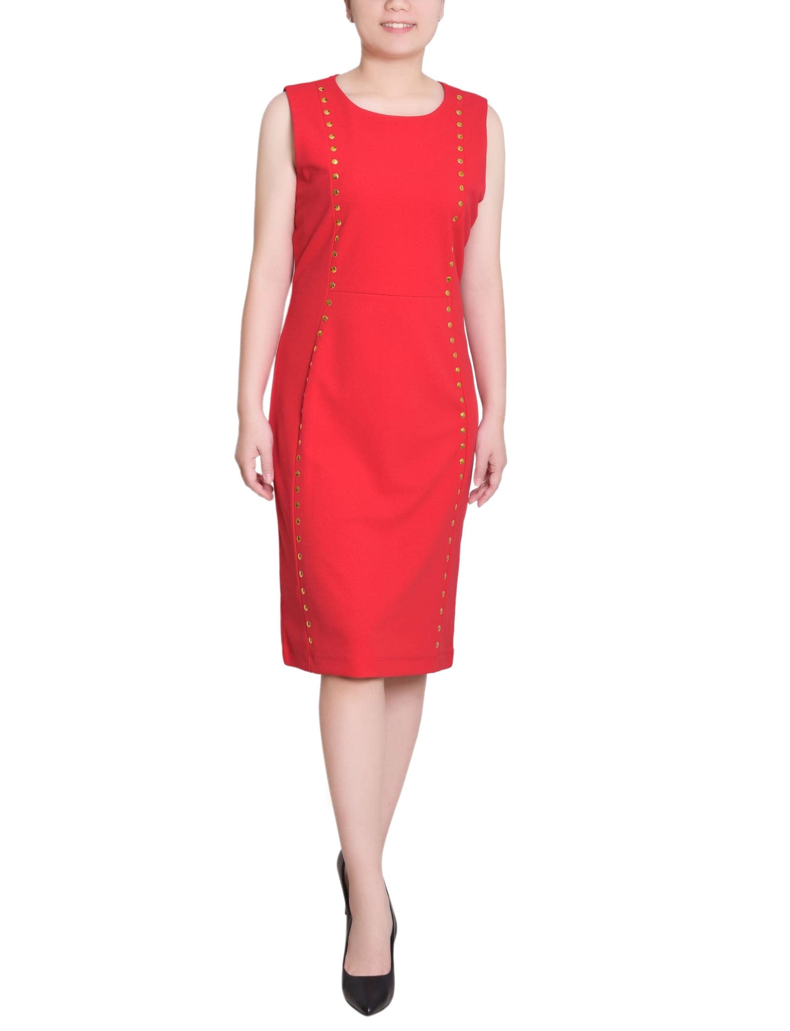 Sleeveless Stud Front Dress