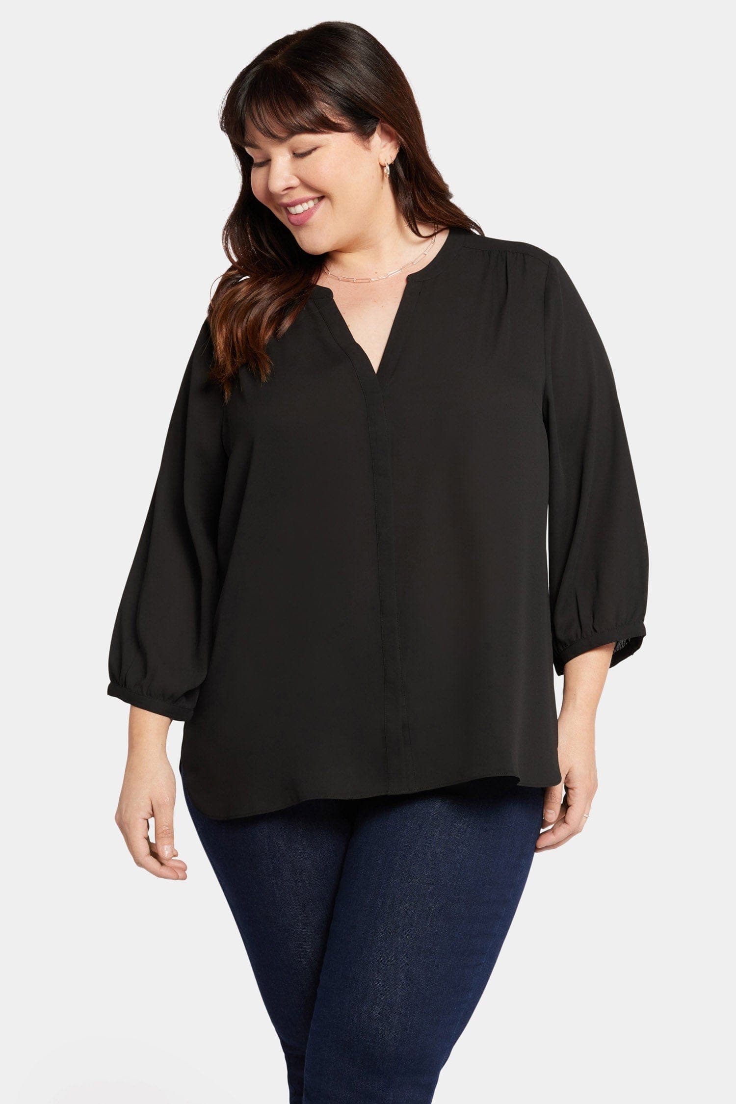 Pintuck Blouse in Plus Size