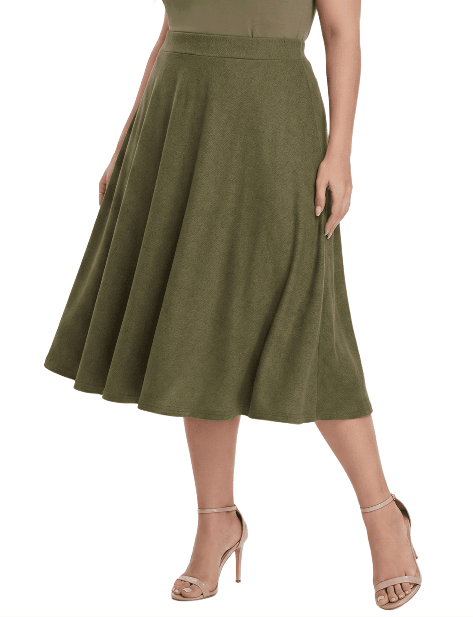 Plus Size Hacci a Line Skirt