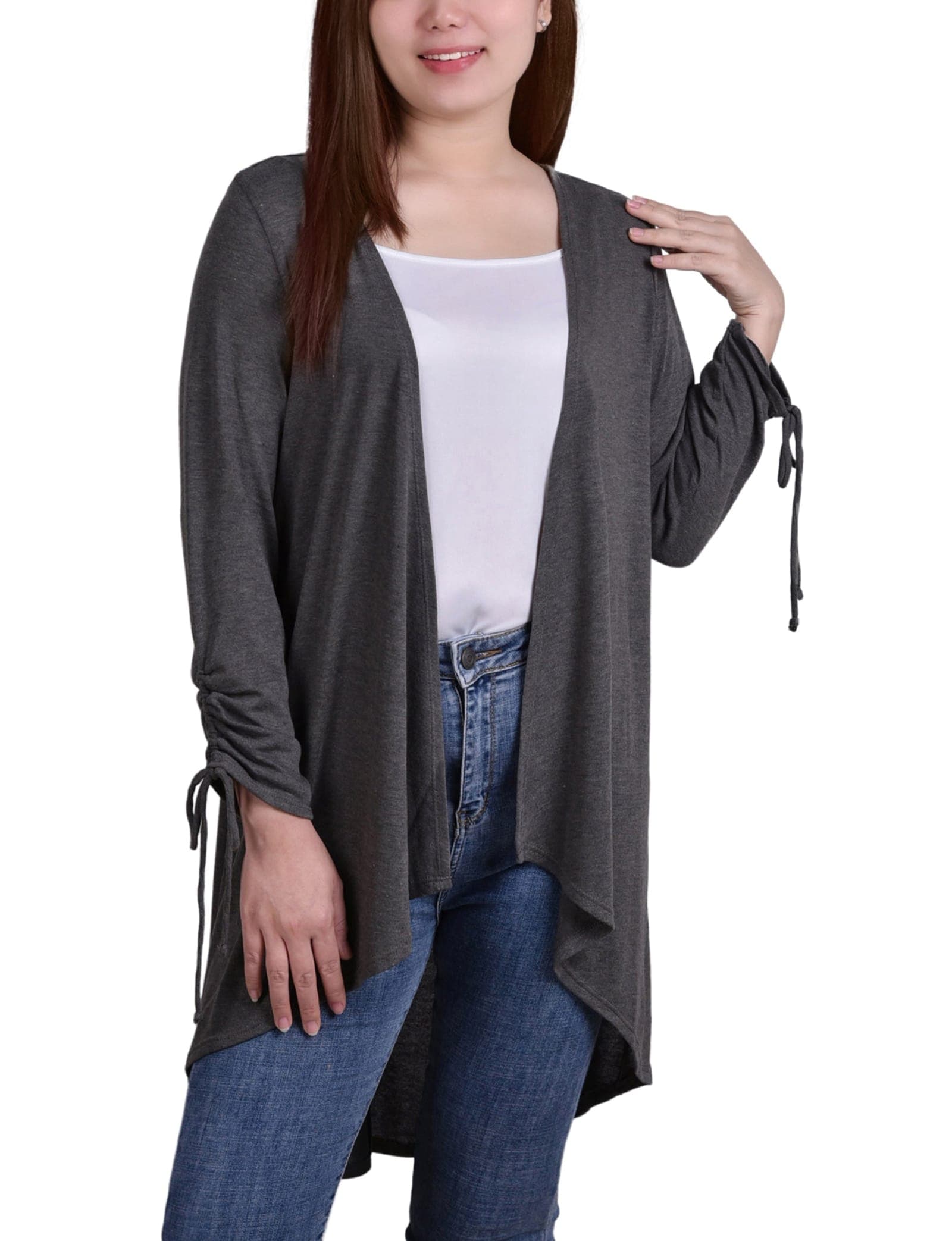 Long Sleeve Hi Lo Hem Cardigan