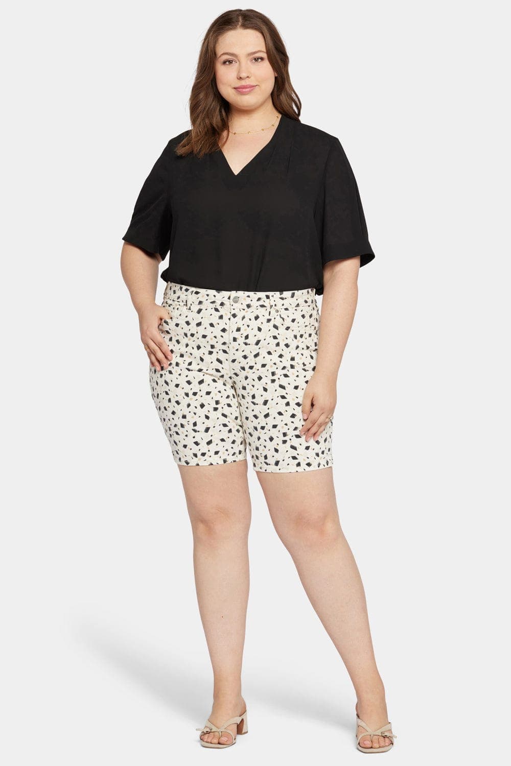 Ella Denim Shorts in Plus Size