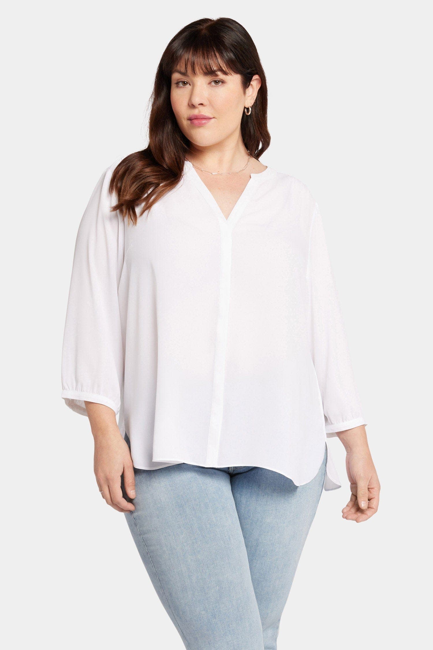 Pintuck Blouse in Plus Size